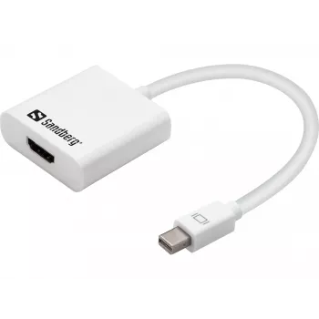 Sandberg sovitin MiniDP1.2>HDMI2.0 4K60, Mini DisplayPort, HDMI, uros, naaras, 3840 x 2160 pikseliä, 6 Gbit/s