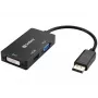 Sandberg sovitin DP>HDMI+DVI+VGA, 0,19 m, DisplayPort, VGA (D-Sub)+ HDMI + DVI, uros, naaras, 3840 x 2160 pikseliä