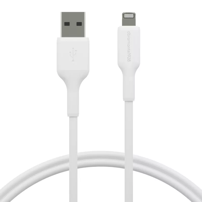 dbramante1928 re-charge - kaapeli 1m USB-A - Lightning - W, 1 m, USB A, USB 2.0, 0,48 Gbit/s, valkoinen