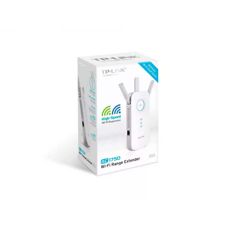 TP-Link RE450 verkon laajennin verkon lähetin valkoinen 10, 100, 1000 Mbit/s