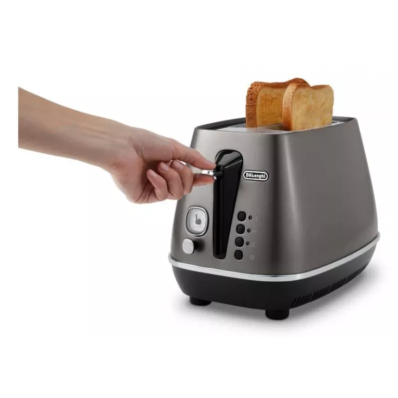 De’Longhi CTIN2103.TB leivänpaahdin 2 viipaletta 900 W musta