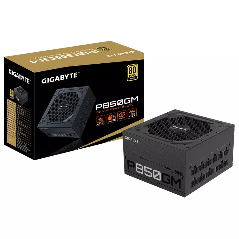 GIGABYTE P850GM virtalähde 850 W 20+4 Pin ATX ATX musta