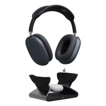 mophie AirPods Max -latausteline, sisäkäyttö, USB, langaton lataus, musta