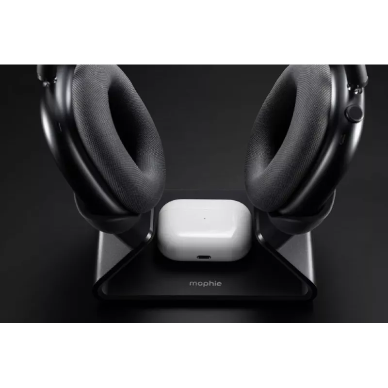 mophie AirPods Max -latausteline, sisäkäyttö, USB, langaton lataus, musta