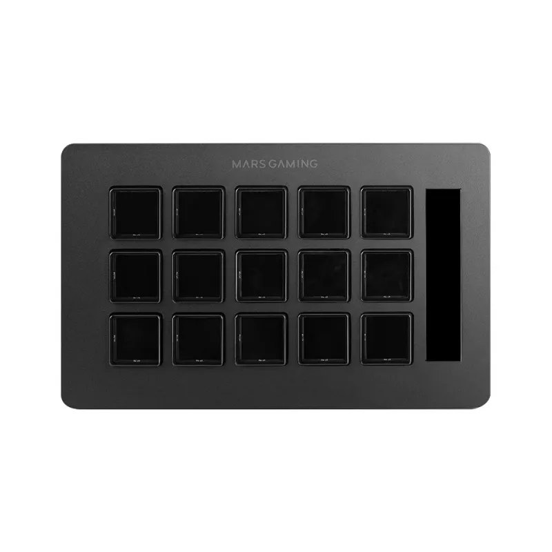 Mars Gaming Control Deck ohut MSD-ONE, musta, 15 painiketta, kosketus, 132 mm, 81 mm, 61 mm