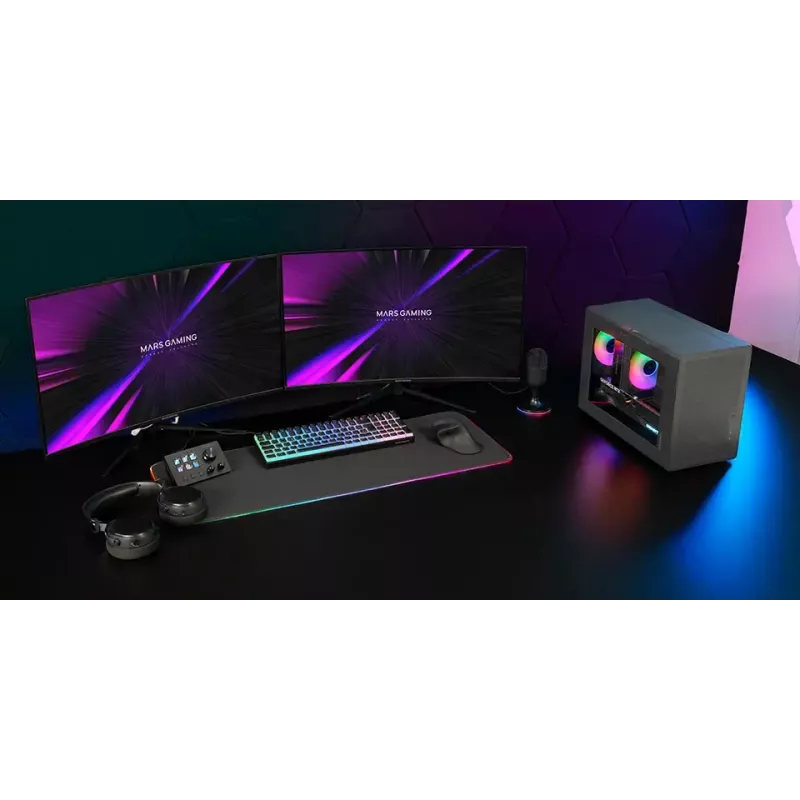 Tietokonekotelo Mars Gaming MCXPS mATX ultrakompakti musta