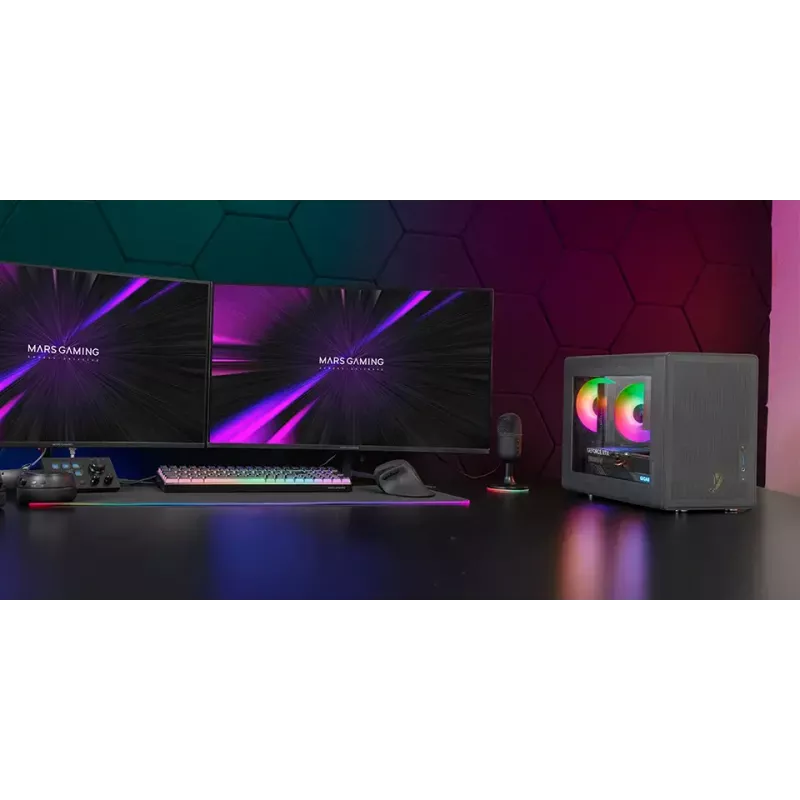 Tietokonekotelo Mars Gaming MCXPS mATX ultrakompakti musta