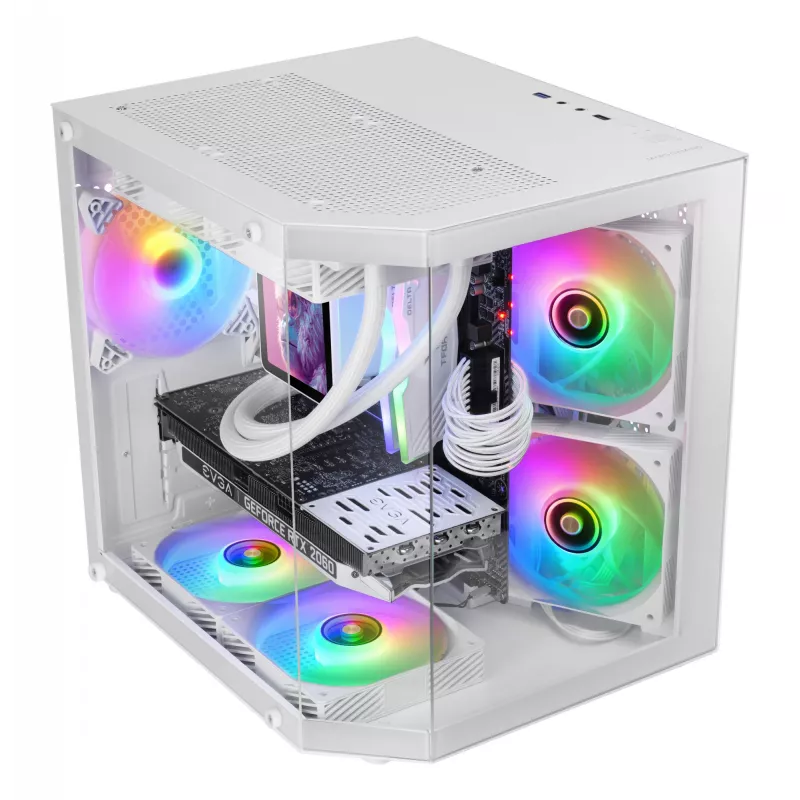 Mars Gaming MC-3TLITEW Mini Tower valkoinen