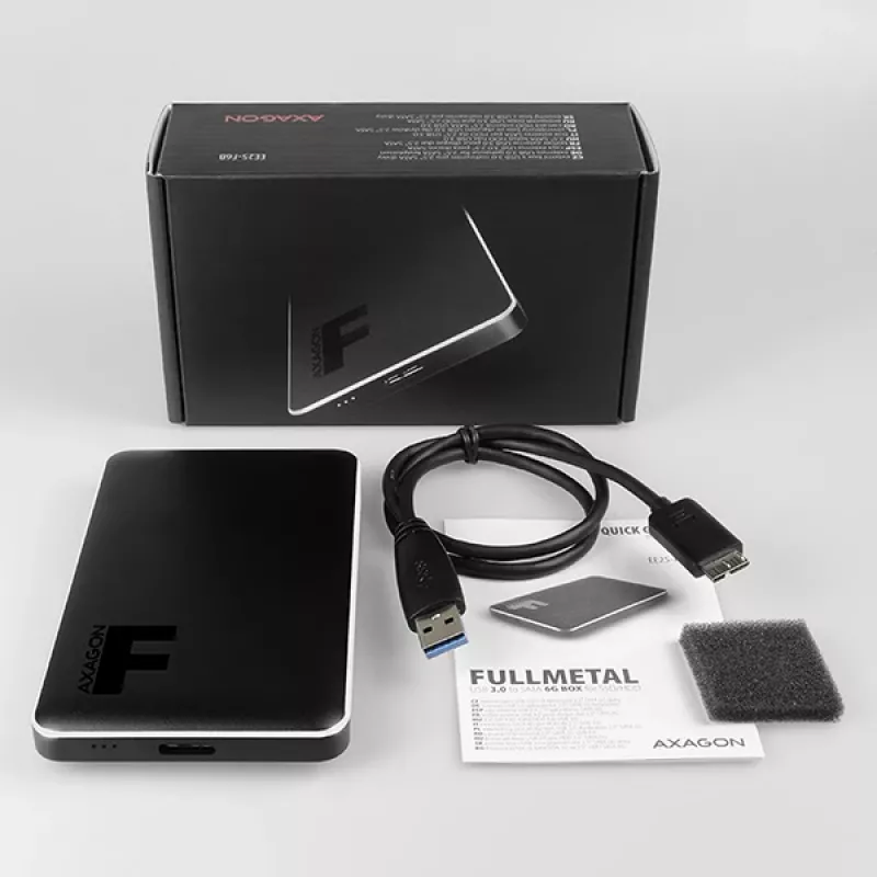 AXAGON EE25-F6B - tallennuskotelo - 2.5