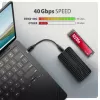 Axagon EEM2-40G USB-C 40Gbps M.2 NVMe SSD-kotelo, ARMORED alumiini