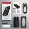 Axagon EEM2-40G USB-C 40Gbps M.2 NVMe SSD-kotelo, ARMORED alumiini