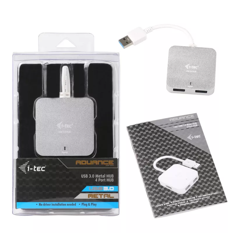 i-tec metalli USB 3.0 passiivinen HUB 4 portti