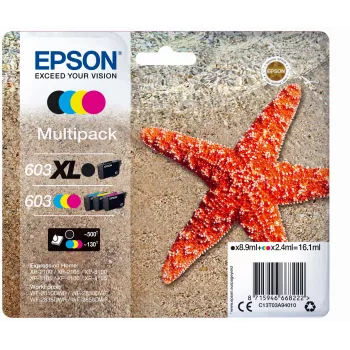 Epson 603 XL -mustekasetti 1 kpl alkuperäinen suuri (XL) kapasiteetti musta, syaani, magenta, keltainen