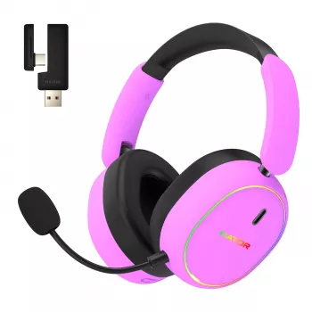 HATOR Phoenix 2 langaton kuulokemikrofoni johdollinen & langaton pääpanta pelaaminen USB Type-C / USB Type-A Bluetooth violetti