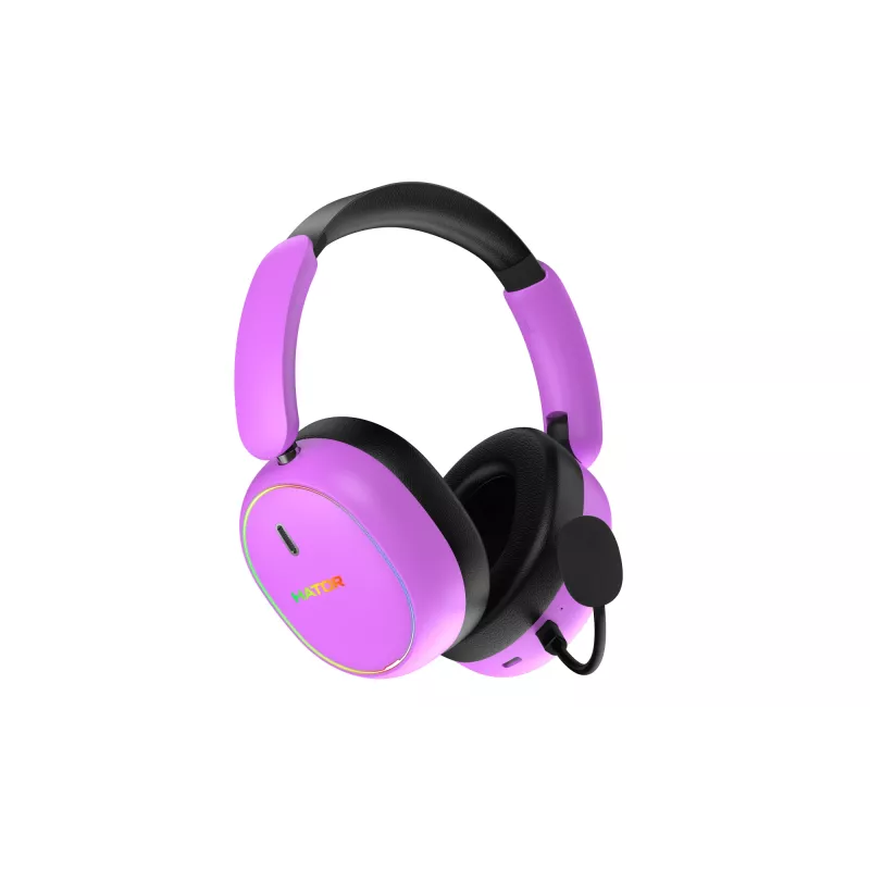 HATOR Phoenix 2 langaton kuulokemikrofoni johdollinen & langaton pääpanta pelaaminen USB Type-C / USB Type-A Bluetooth violetti