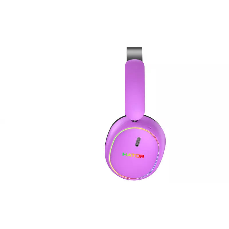 HATOR Phoenix 2 langaton kuulokemikrofoni johdollinen & langaton pääpanta pelaaminen USB Type-C / USB Type-A Bluetooth violetti