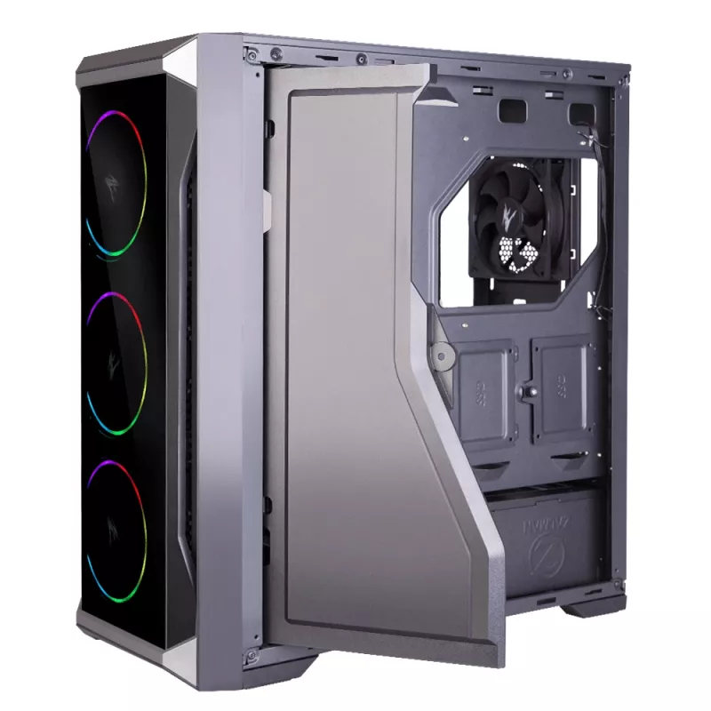 Zalman Z8 TG ATX Mid Tower PC-kotelo, ARGB-tuuletin x3, T/G Midi Tower musta