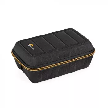 Kamerakotelo Lowepro HARDSIDE CS 60 — kovakuorinen kotelo, kompakti, 140×85×227 mm, musta/oranssi