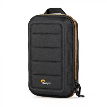 Kamerakotelo Lowepro HARDSIDE CS 60 — kovakuorinen kotelo, kompakti, 140×85×227 mm, musta/oranssi