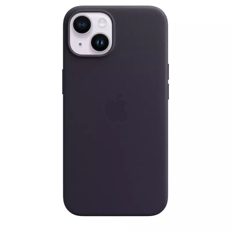 Nahkainen MagSafe-kotelo Apple iPhone 14:lle — violetti, sopii 6,1