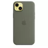 Kotelo Apple iPhone 14 Plus silikonikotelo MagSafe oliivi