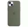 Kotelo Apple iPhone 14 Plus silikonikotelo MagSafe oliivi