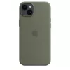 Kotelo Apple iPhone 14 Plus silikonikotelo MagSafe oliivi