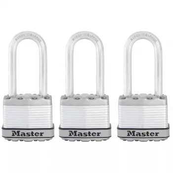Riippulukko MASTER LOCK 45 mm Excell laminoitu 3 kpl:n pakkaus 51 mm sangan kanssa