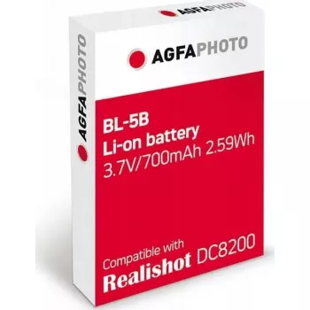 Uudelleenladattava kamera-akku AgfaPhoto BL-5B (varaosa BL-5B) 3,7 V / yhteensopivat mallit