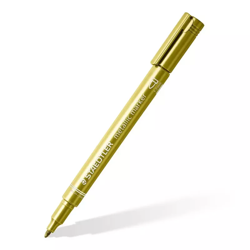 Staedtler 8323-S BK2 metallimarkkeri, pyöreä kärki 1-2 mm, kulta/hopea, 2 kpl:n pakkaus
