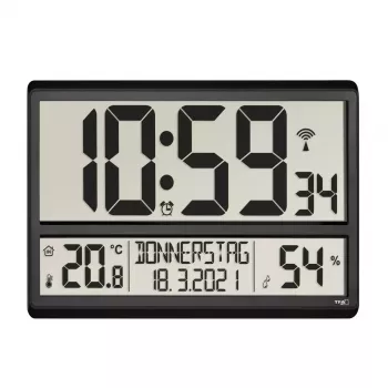 TFA-Dostmann 60.4520.01 digitaalinen herätyskello musta paristokäyttöinen