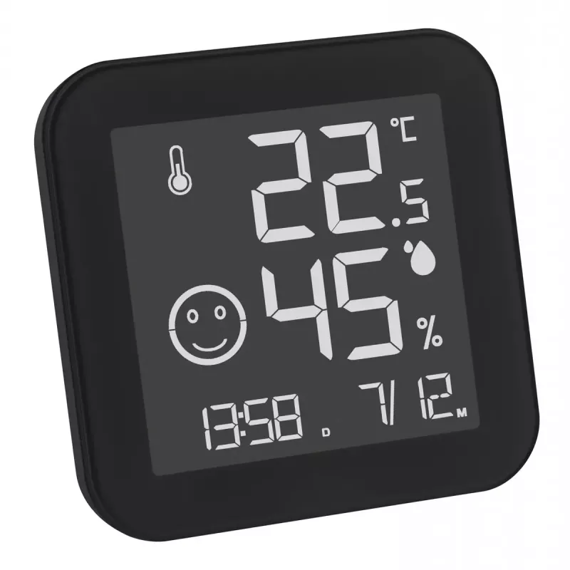 TFA-Dostmann 30.5054.01 elektroninen ympäristölämpömittari sisätiloihin digitaalinen musta valkoinen