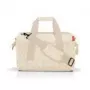 Käsilaukku Reisenthel allrounder M – polyesteri medium 18 L, 400×240 mm, beige ruskealla hihnalla