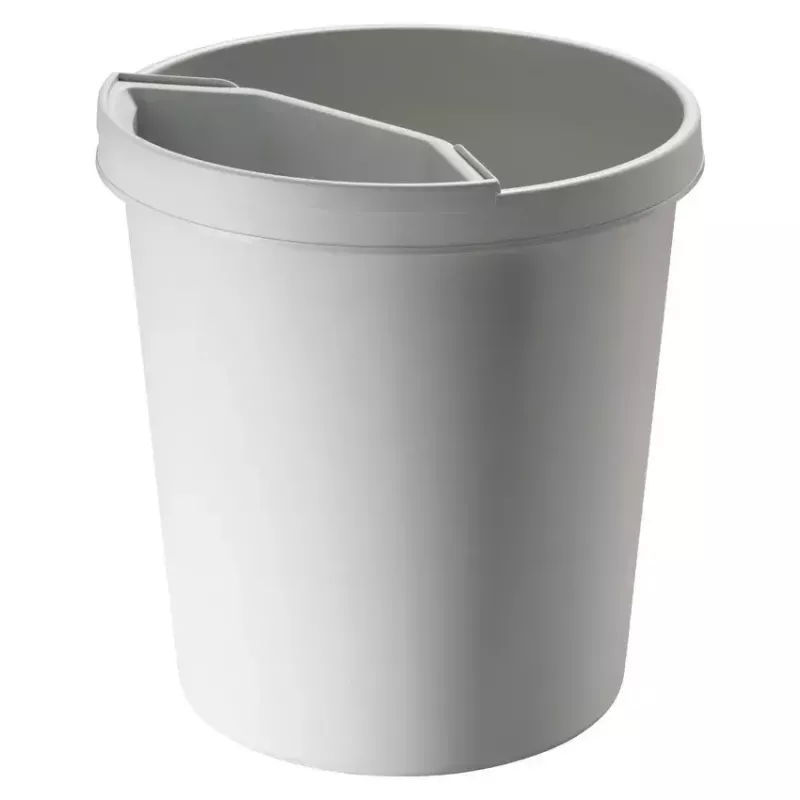 Jäteastia Helit H6105882 18 L pyöreä muovi harmaa