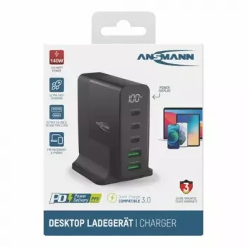 Sisälaturi Ansmann DC5140PD Universal musta USB-pikalataus