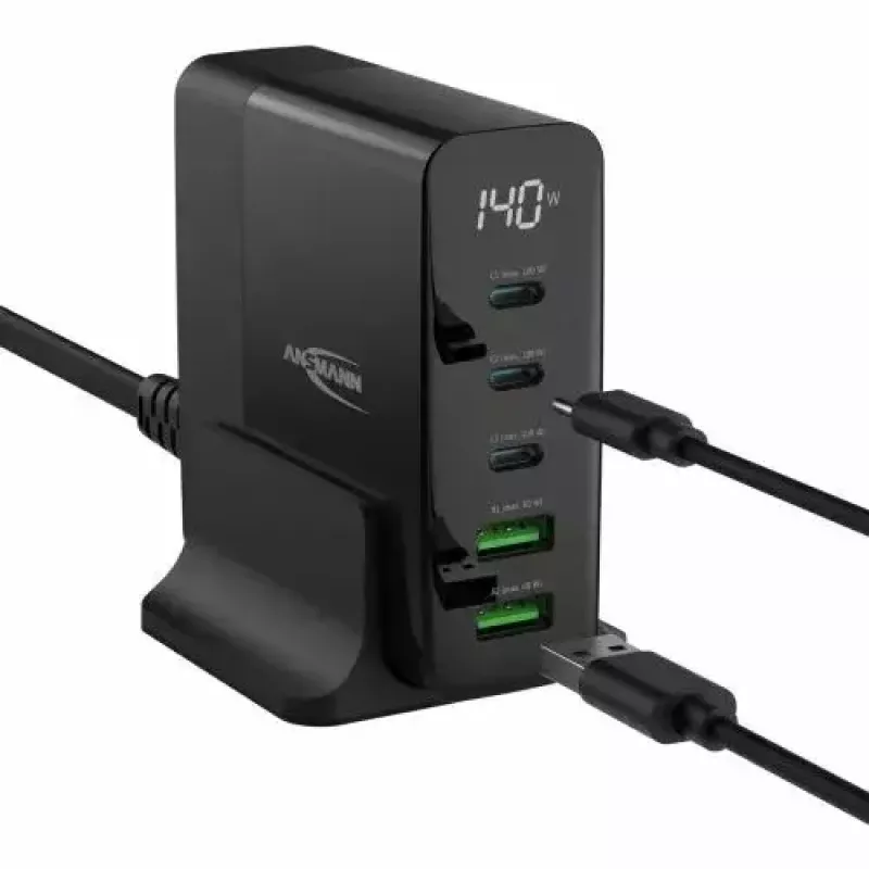 Sisälaturi Ansmann DC5140PD Universal musta USB-pikalataus