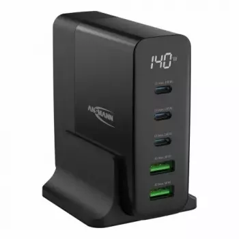 Sisälaturi Ansmann DC5140PD Universal musta USB-pikalataus