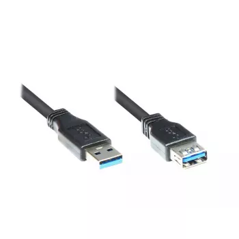 USB-kaapeli Alcasa 5 m USB 3.0 A USB 3.2 Gen 1 musta