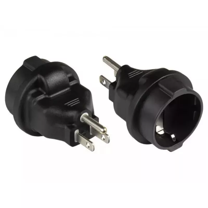 Good Connections PA-4502S verkkopistokesovitin USA tyyppi B - tyyppi F (CEE 7/3), musta