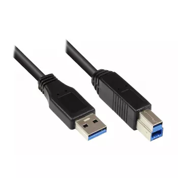 USB-kaapeli Alcasa 2710-S002 USB 3.2 Gen 1 0,2 m musta