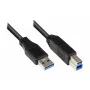 USB-kaapeli Alcasa 2710-S002 USB 3.2 Gen 1 0,2 m musta