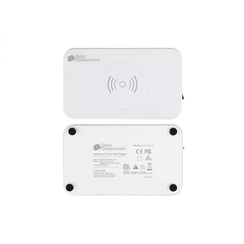 Mobiililaturi Alcasa PCA-D005W Universal valkoinen AC langaton pikalataus