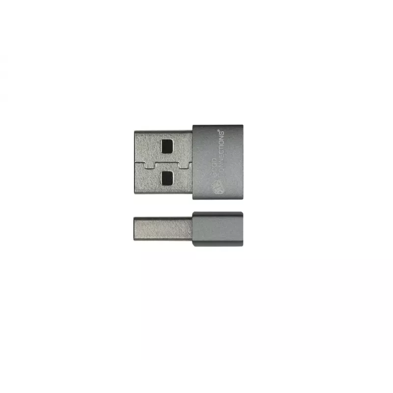 USB-sukupuolenmuunnin Alcasa USB-AD203-5 USB-A-USB-C harmaa