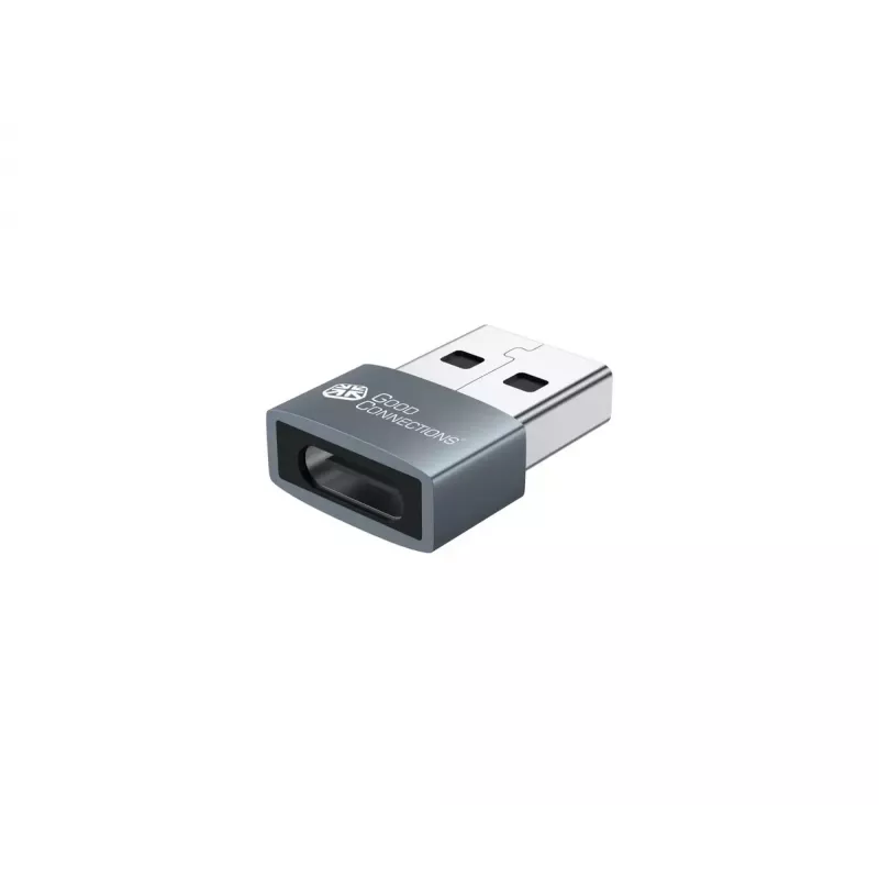 USB-sukupuolenmuunnin Alcasa USB-AD203-5 USB-A-USB-C harmaa