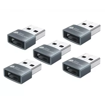 USB-sukupuolenmuunnin Alcasa USB-AD203-5 USB-A-USB-C harmaa