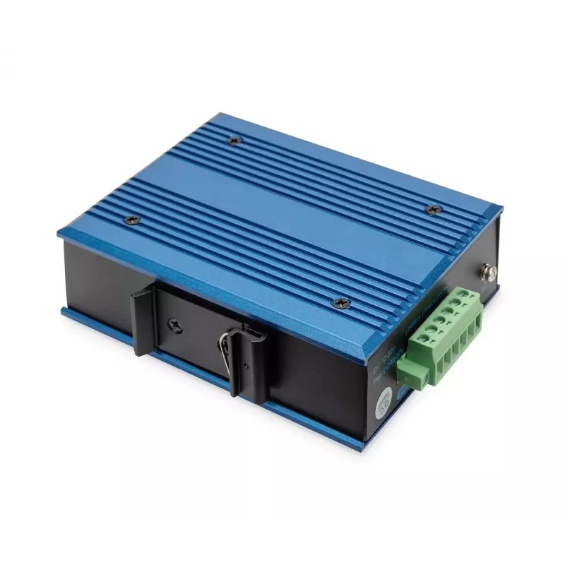 Digitus 4 portin Fast Ethernet verkon PoE-kytkin, teollinen, hallitsematon, 1 SFP uplink