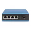Digitus 4 portin Fast Ethernet verkon PoE-kytkin, teollinen, hallitsematon, 1 SFP uplink