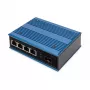 Digitus 4 portin Fast Ethernet verkon PoE-kytkin, teollinen, hallitsematon, 1 SFP uplink