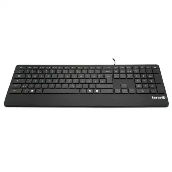 Wortmann AG näppäimistö 4000 johdollinen USB Copilot QWERTZ 105 näppäintä saksalainen asettelu 1,80 m kaapeli musta