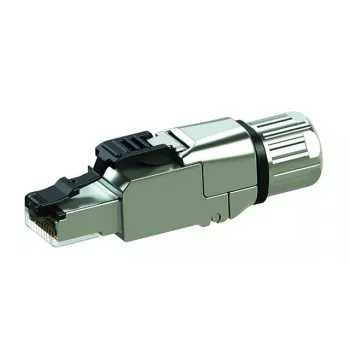 RJ-45-liitin Telegärtner J00026A5001 — hopea, Cat6a-kaapelille